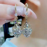 White Royal Heart Earrings